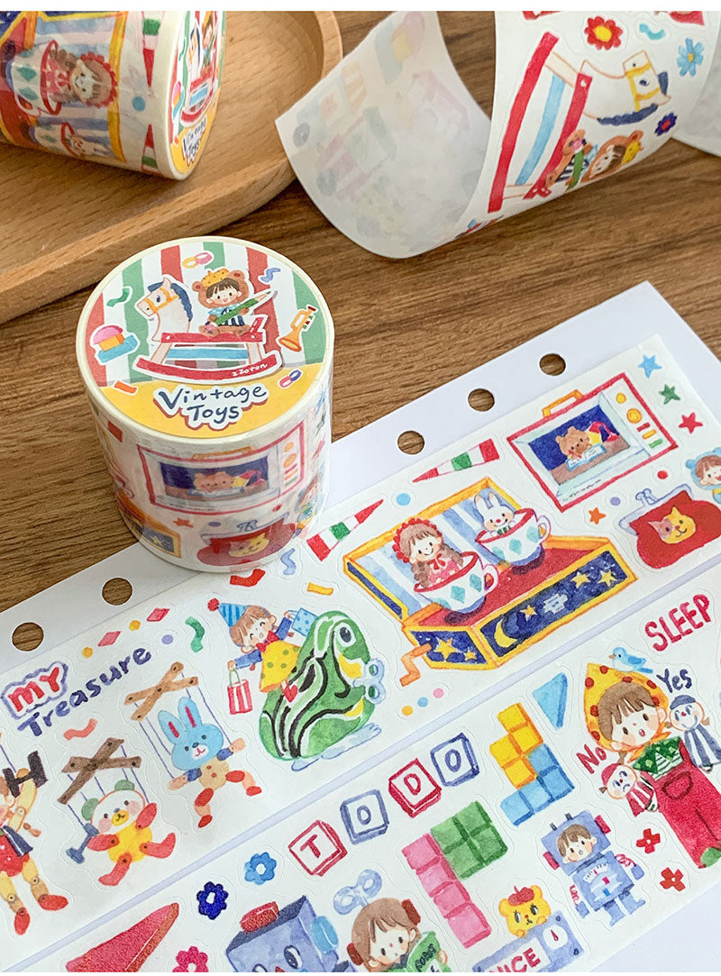 Molinta - Vintage Toys Sticker Roll – Little Craft Place