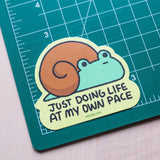 Robot Dance Battle - Lazy Snail Frog Sticker