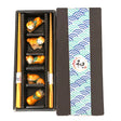 5 Pair Bamboo Chopsticks and Shiba Porcelain Chopsticks Rest Gift Set. This Chopstick and Rest Gift Set Comes 5 Pair Bamboo Chopsticks with 5 piece assorted cats chopsticks rest in gift box packaging. Chopstick Rests are Dishwasher Safe. Gorgeous Box, Perfect Asian Gift for Holidays and any Occasion.

Size: 9 inch chopsticks, 2.25 inches W chopsticks rest
Material: Bamboo and Ceramic
Origin: China