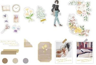 Girl Clair Stationery Clear Flake Sticker