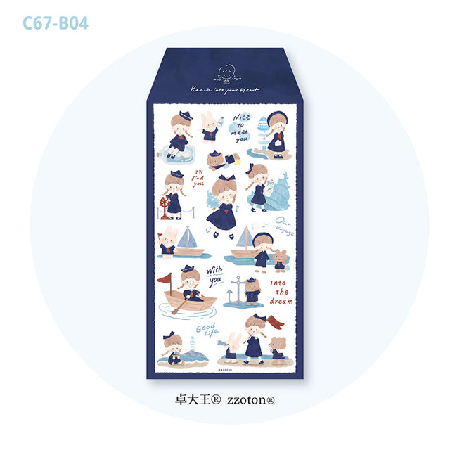 Featuring an adorable collection of sea themed illustrations, this sticker sheet adds a sweet, romantic touch to planners, cards, photo albums, and creative projects. Each design is printed on durable PVC material for crisp colors and long‑lasting use.