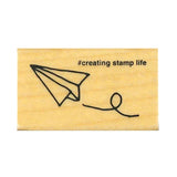 Paper Airplane Rubber Stamp