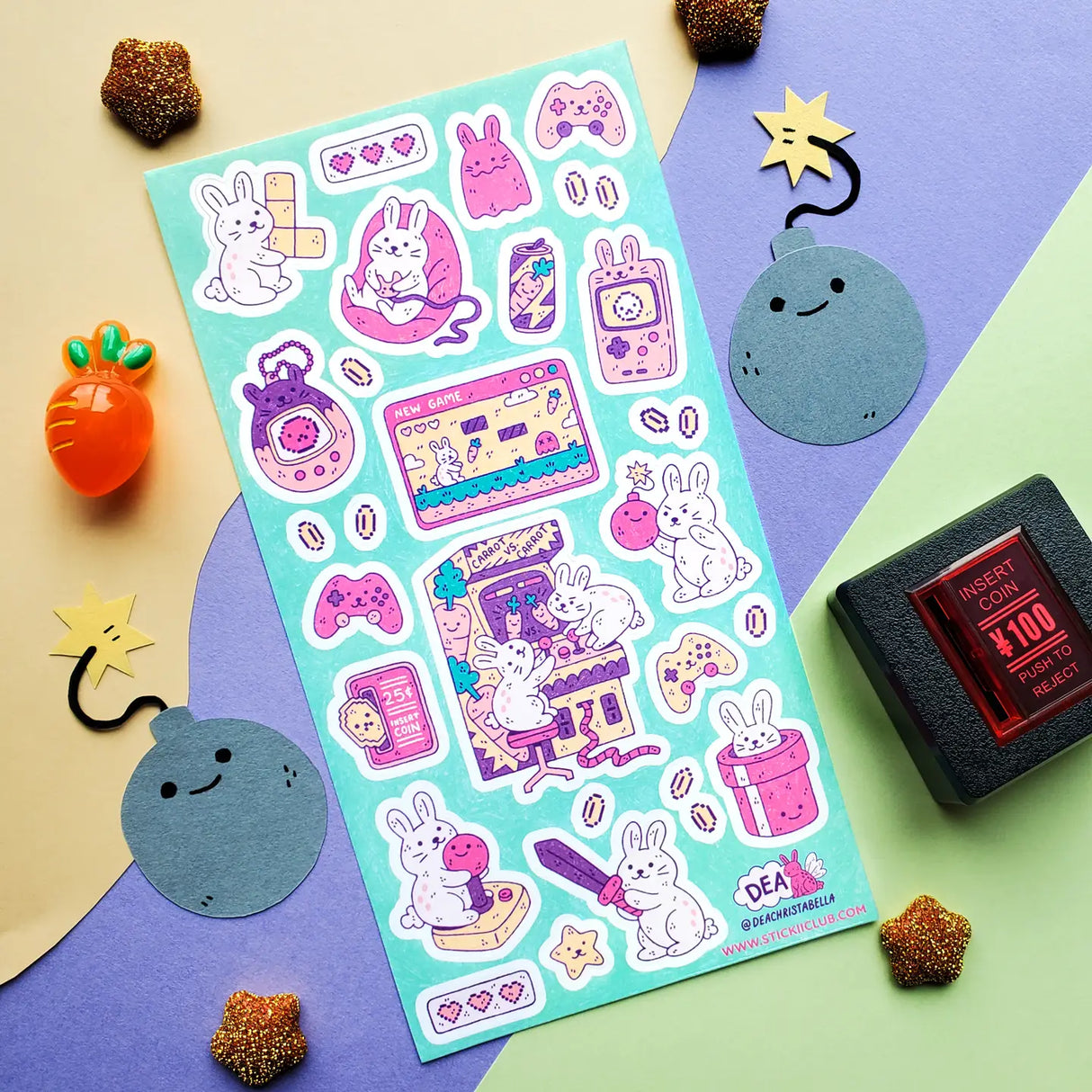 STICKII Bunny Gamers Sticker Sheet