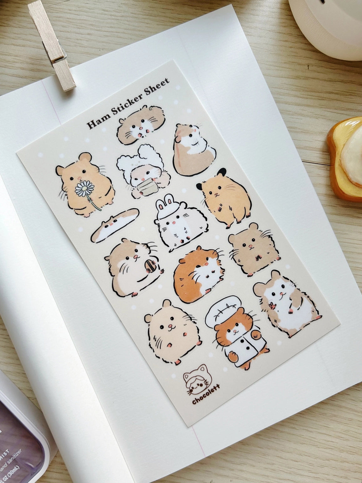 Chocolett - Ham Vinyl Sticker Sheet