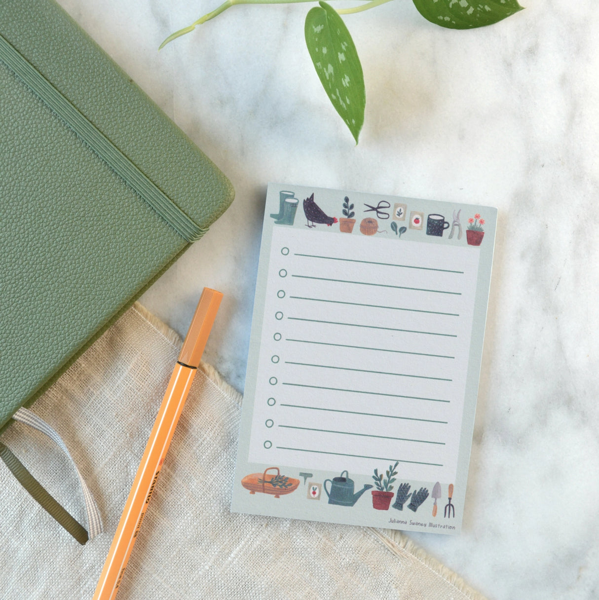 Gardener To Do List Check Mark Notepad