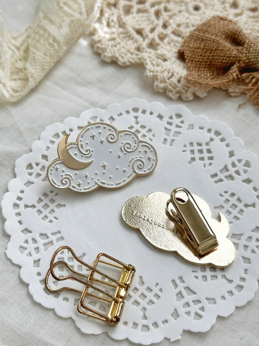 Cloud Enamel Journaling Clip