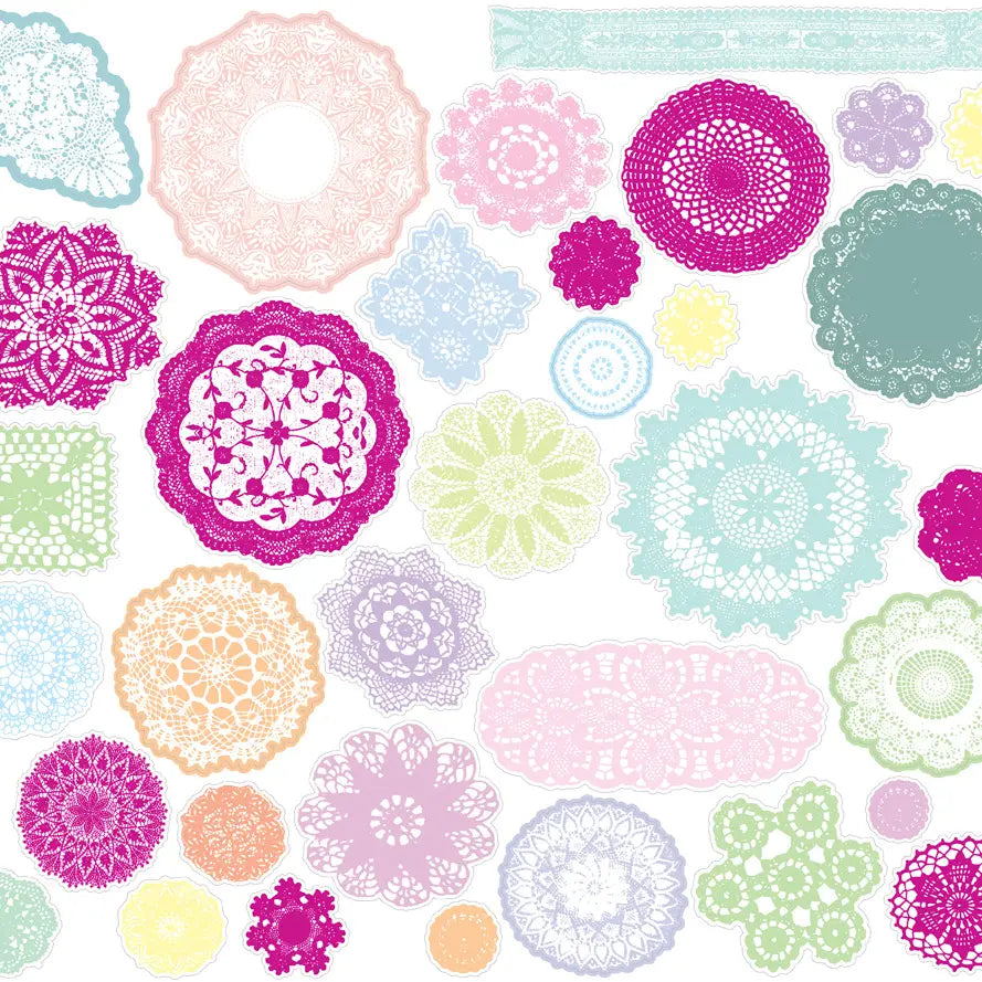 Fancy Pants Designs Ephemera - Everly Lane - Clear Lace