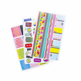 Revel in the glory day of 8-bit graphics and mall food courts with this MEGA HAUL of 80's-themed planner stickers.

With 30 of fun and FUNctional stickers, this book will help you embrace your inner 80's child to get organized, stay on top of your to-dos, and track your habit goals. The boadcious bright colors, nostalgic references, and super fresh patterns will have you mentally singing your favorite monster ballad as you plaster these stickers all over your planner, bullet journal, and notebooks!