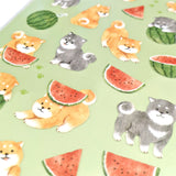 Shiba Inu & Watermelon Sticker