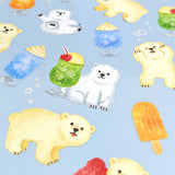 Mind Wave Sticker Japanese Polar Bear & Sweets Sticker, made in Japan.