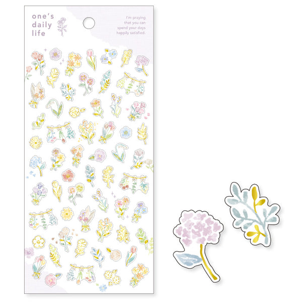 One's Daily Life Flower Sticker