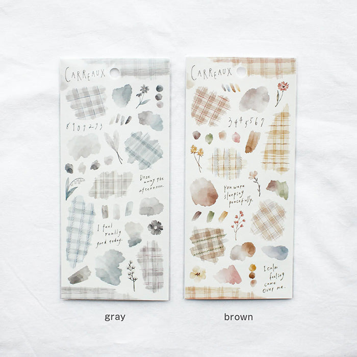 Carreaux Brown Sticker