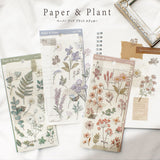 Paper & Plant Sticker Blue (2 sheets of stickers)