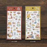Antique Girl Sticker Playing Time