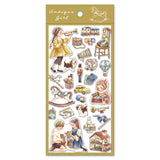 Antique Girl Sticker Playing Time