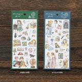 Antique Girl Sticker Good Night