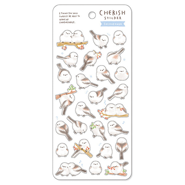 Shima Enaga Long-Tailed Tit Bird Cherish Sticker