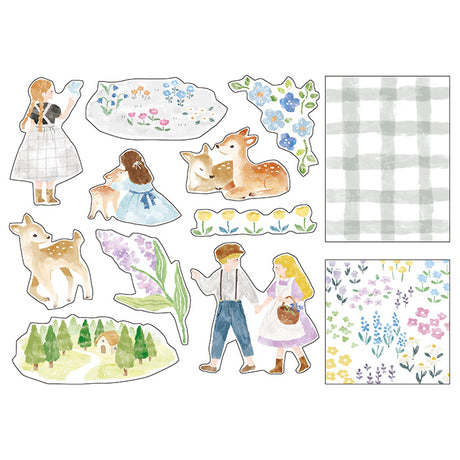 Blooming Flake Sticker Gray