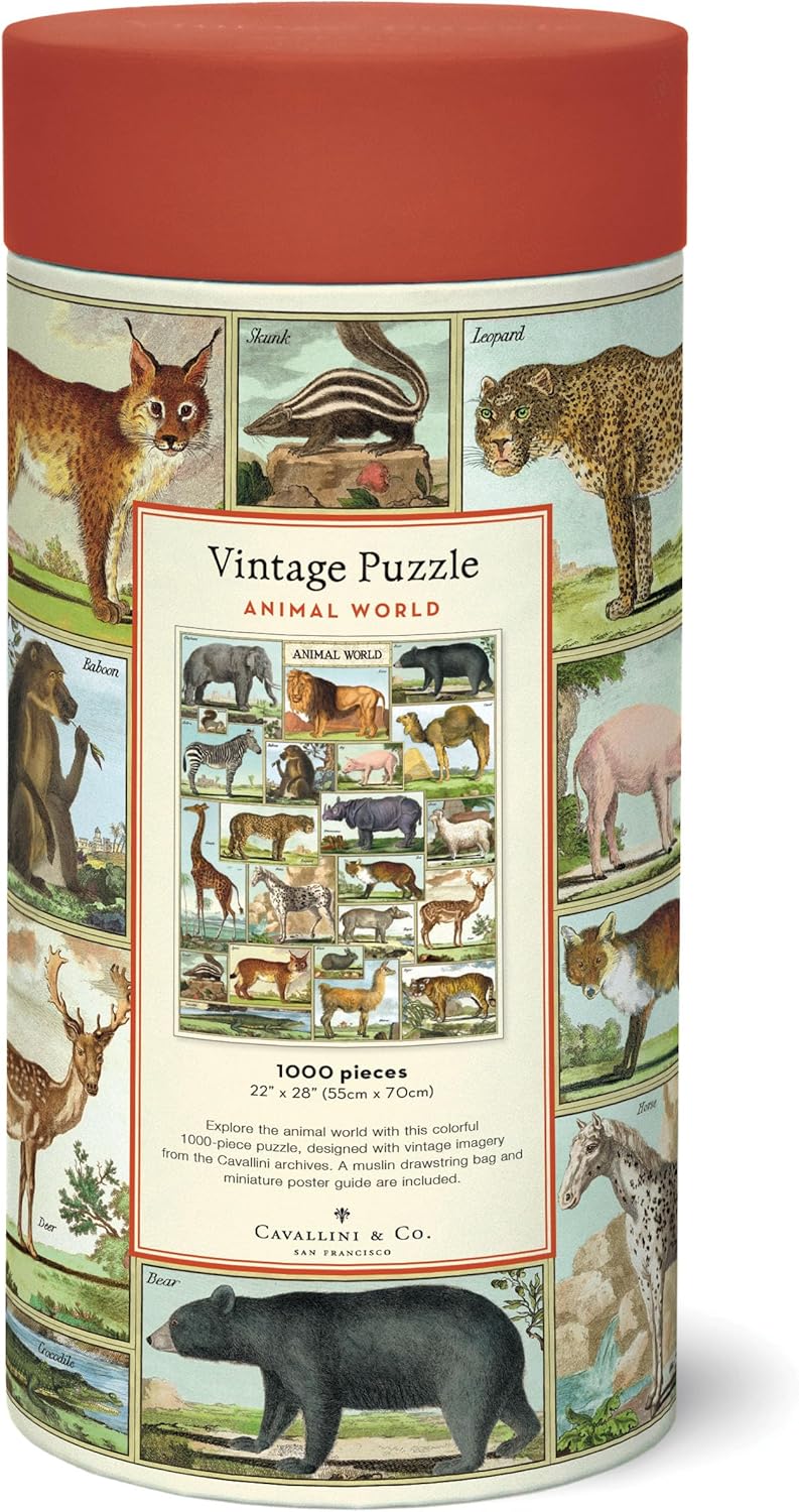 Animal World 1,000 Piece Puzzle Cavallini & Co