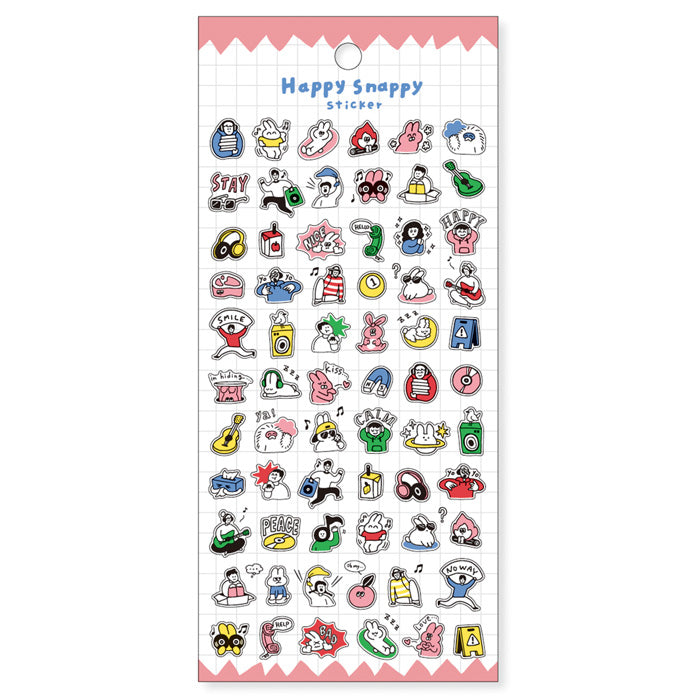 Happy Snappy Pink Sticker – Little Craft Place
