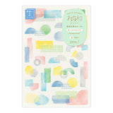 Yuru Log Margin Deco Sticker Sheets - Watercolor Collage