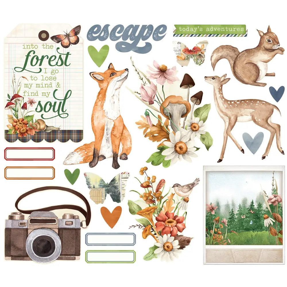Simple Vintage Woodlands Die Cut Cardstock Set