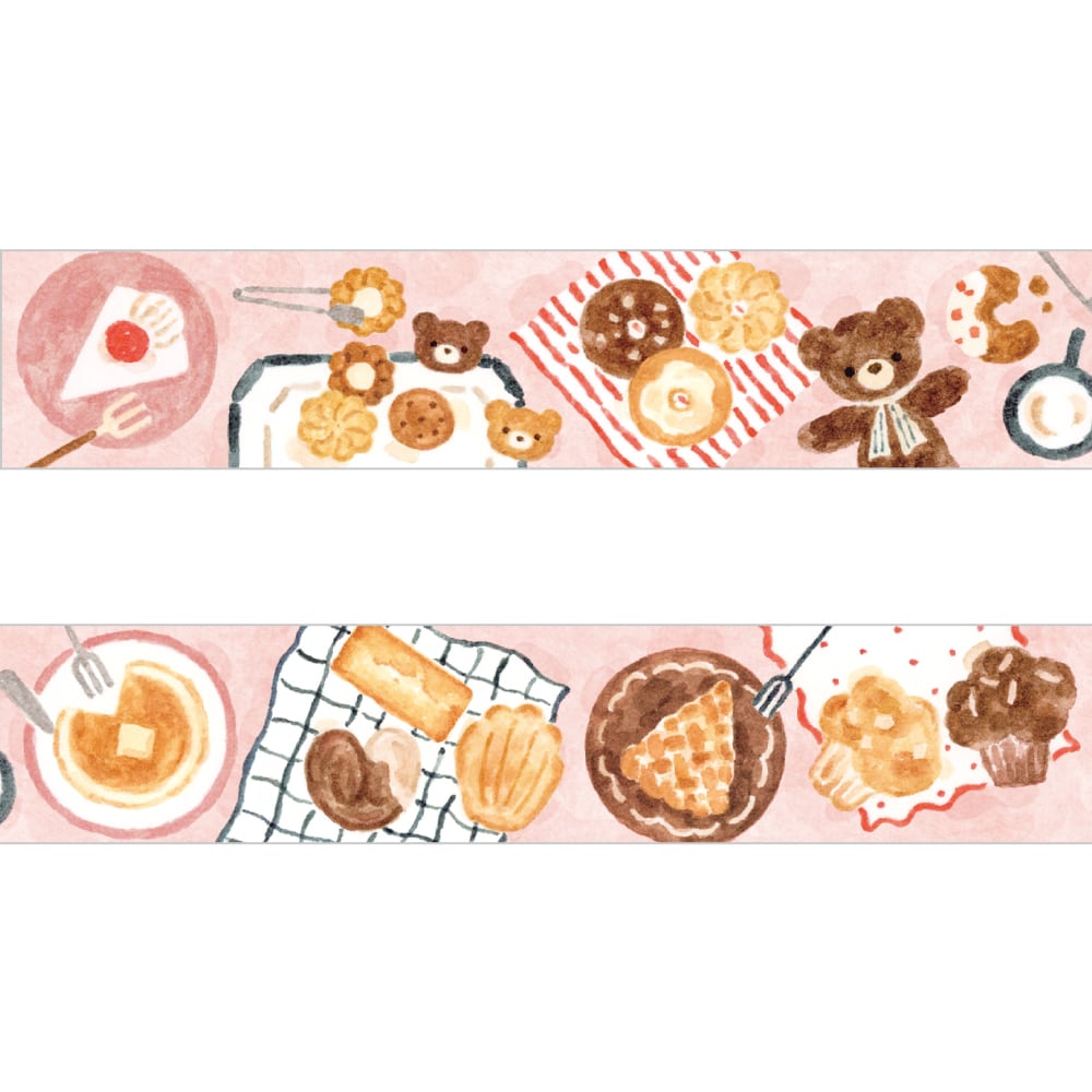 Papier Platz x Nakauchi Waka Washi Tape - Bear and Sweets