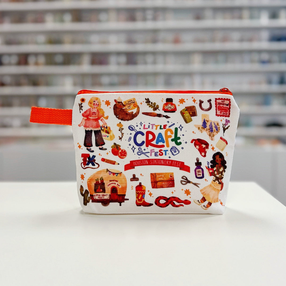 Houston Stationery Fest Pencil Pouch - Paperaicashop x Little Craft Fest