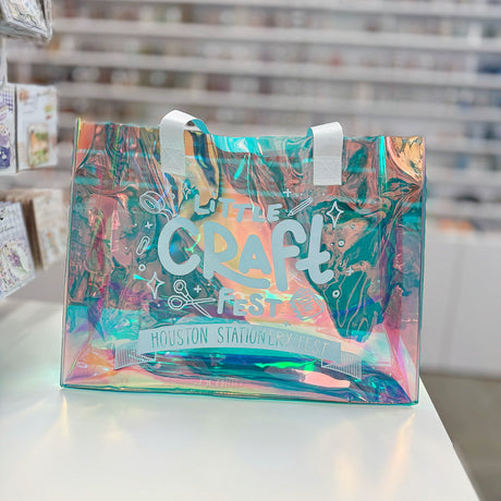 Iridescent Shopping Bag Blue - Little Craft Fest Exclusive