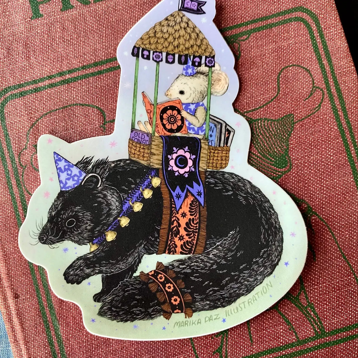 Marika Paz Vinyl Sticker - Booksworth and the Binturong