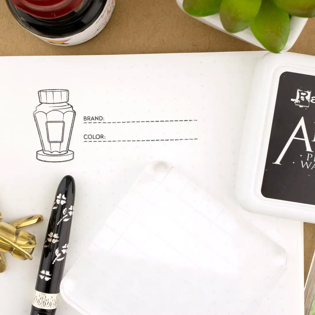 "Nibs & Ink" - 4"x6" Clear Stamp Set (16 Stamp Designs)