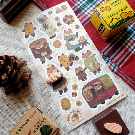 STICKII Fox Family Bakery Sticker Sheet