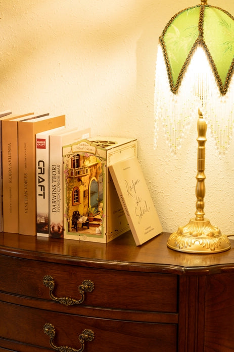 Floral Corner DIY Book Nook Kit with Dust Cover