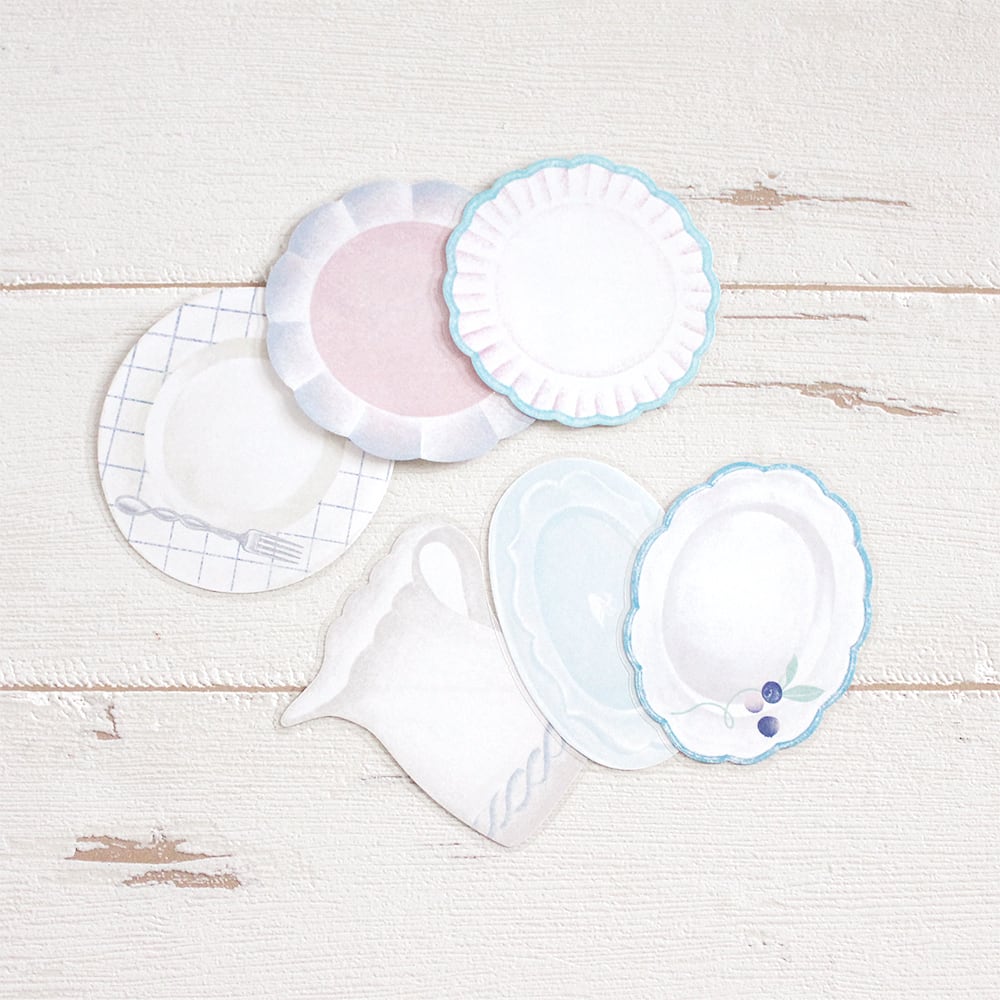 Papier Platz x A La Caldo Flake Sticky Notes - Swan Afternoon Tea