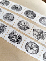 Jon Turner Illustration - Matchsticks Miniatures Fantasy Art Stamp Washi Tape