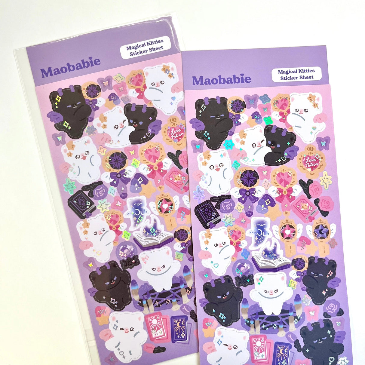 Maobabie Sticker Sheet - Magical Kitties