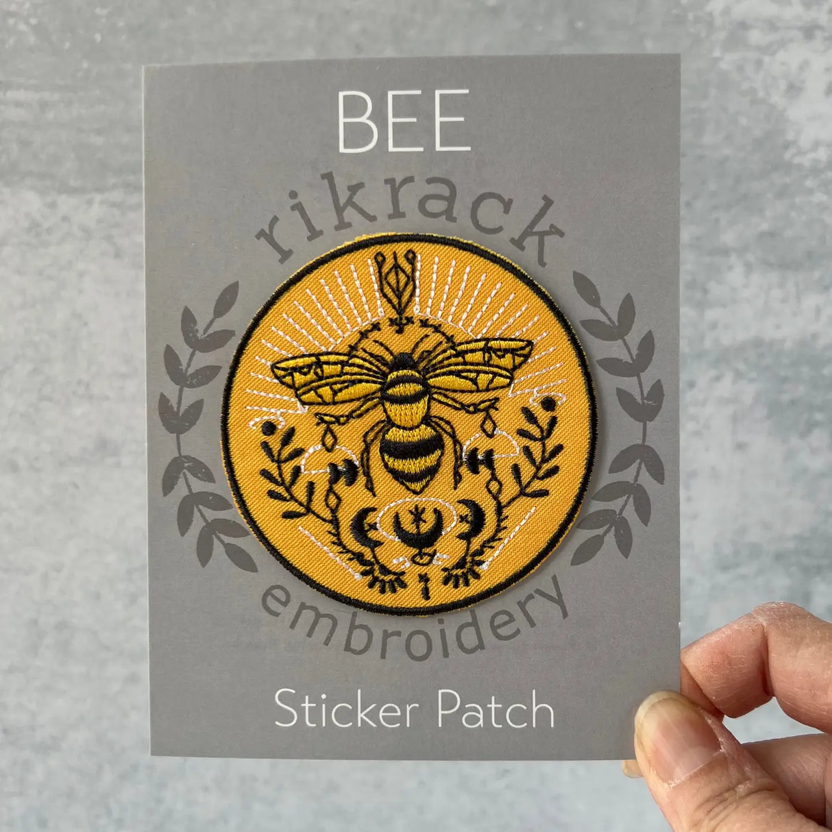 Bee Embroidery Sticker Patch