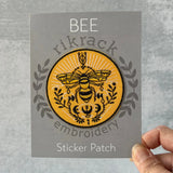 Bee Embroidery Sticker Patch