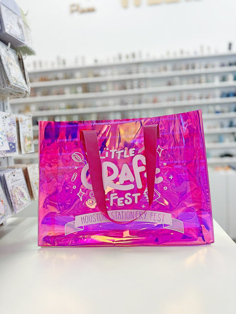 Iridescent Shopping Bag Pink - Little Craft Fest Exclusive