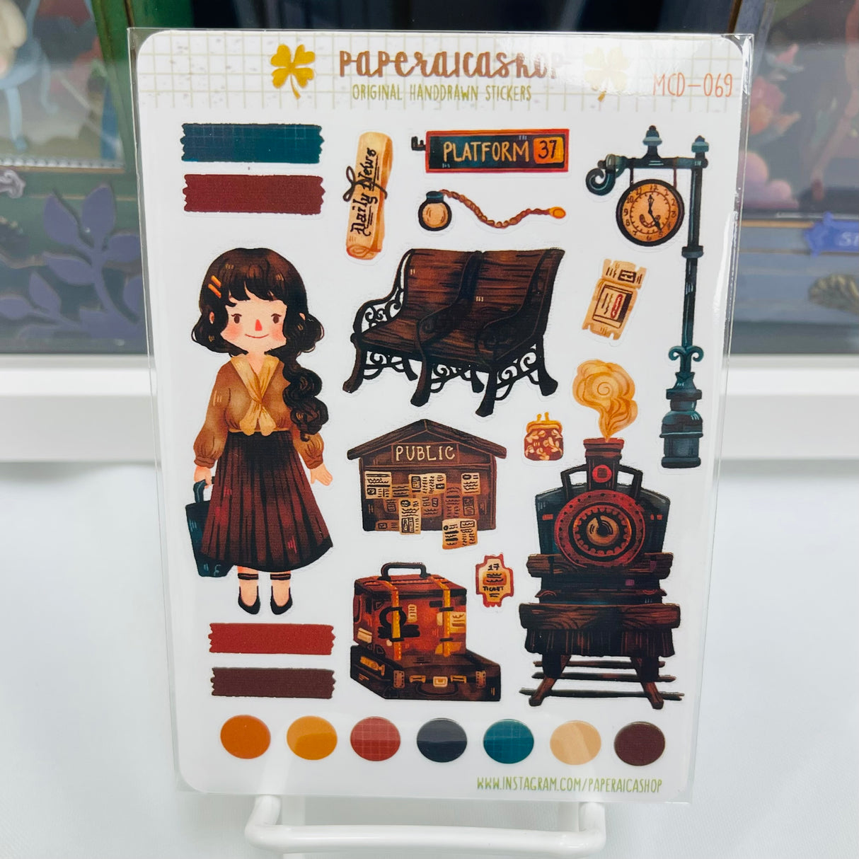 PaperaicaShop Train Station Planner Sticker