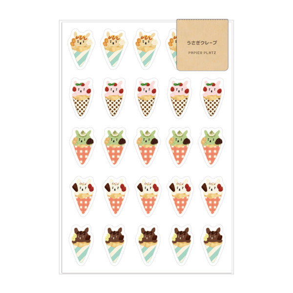 Papier Platz x AOYOSHI Food x Creature Stickers Vol.2 - Bunny Crepe