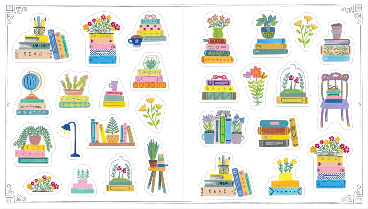 Cooper Book Sticker A Book Lover's Sticker Book β Little Craft Place