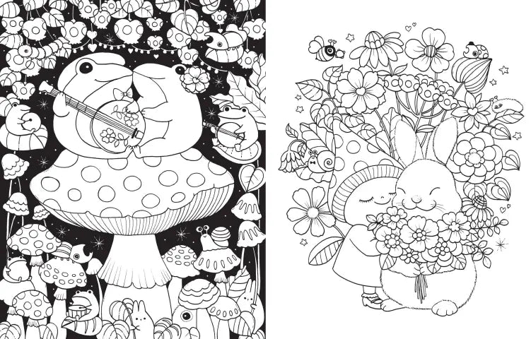 Filled with quirky, off-the-wall illustrations, Lulu Mayo’s coloring book has over 30 spreads packed with cute animals of all shapes and sizes expressing love through hugs and kisses. Her instantly recognizable style brings gentle fun and humor to each scene that kids and adults alike will love bringing to life with color.