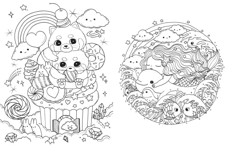 Filled with quirky, off-the-wall illustrations, Lulu Mayo’s coloring book has over 30 spreads packed with cute animals of all shapes and sizes expressing love through hugs and kisses. Her instantly recognizable style brings gentle fun and humor to each scene that kids and adults alike will love bringing to life with color.