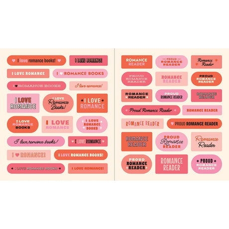 This is THE gift for the millions of romance readers who can't get enough of their favorite genre! There is so much to celebrate about romance books: the tropes, the characters, the language, the authors, the fanbase, the camaraderie . . .

Featuring hundreds of fun and colorful stickers, this gorgeous sticker book has it all: illustrated romance bookstores, phrases like "and then they kissed," "happily ever after," and "crying over fictional characters," subgenres, and more. It's the perfect self-purchase 