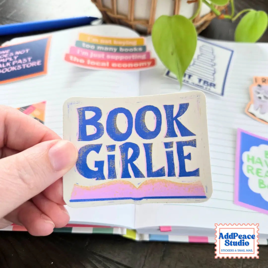 AddPeace Studio - Book Girlie Vinyl Sticker

A bold waterproof vinyl sticker for readers, introverts, and book lovers. Perfect for laptops, journals, and water bottles, this design celebrates every true book girlie.

Details:


Size: 2.5"
Material: Waterproof, scratch-resistant matte vinyl

Made in USA, original artwork by AddPeace Studio