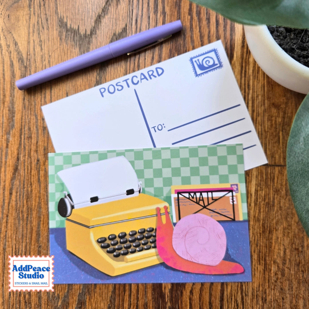 A love letter to snail mail and the joy of sending something real. This 12 postcard set features bright, imaginative illustrations centered around writing, reading, and the magic of meaningful connection.

Details

Set of 12 unique illustrated postcards
Professionally printed on sturdy matte cardstock
Standard postcard size: 4 x 6 inches
Illustrated by AddPeace Studio
Made in the USA