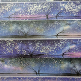AdrianSlothArt - Holographic Foil Galaxy Washi Tape

Dreamy washi tape with holographic foil stars featuring a landscape with the milky way, tree silhouettes, and water reflections.

Details:

15 mm x 10 m
holographic foil washi tape
There are 2 versions of this design. This listing is for the more saturated version. The second version is more desaturated and has slightly darker colors.