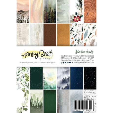 Add a special touch to your cards and paper crafts with our exclusive 6"x8.5" cardstock pads! This stunning best-seller is perfect for both masculine and feminine designs, featuring everything from flowers and forest scenes to feathers and pine trees. With 24 double-sided sheets showcasing 24 coordinating patterns, it’s ideal for any creative project. Printed on smooth satin finish 65# cover cardstock for a luxurious feel, and acid and lignin-free for lasting quality. Made with love in the USA!