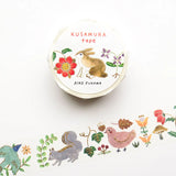 Cozyca Products - Aiko Fukawa Washi Tape - KUSAMURA Tape

Washi tape by illustrator Aiko Fukawa. The botanical pattern with flowers and animals is a stylish and cute design. Accented with glittering gold foil. It is also recommended for notebook deco

20mm wide x 5m long